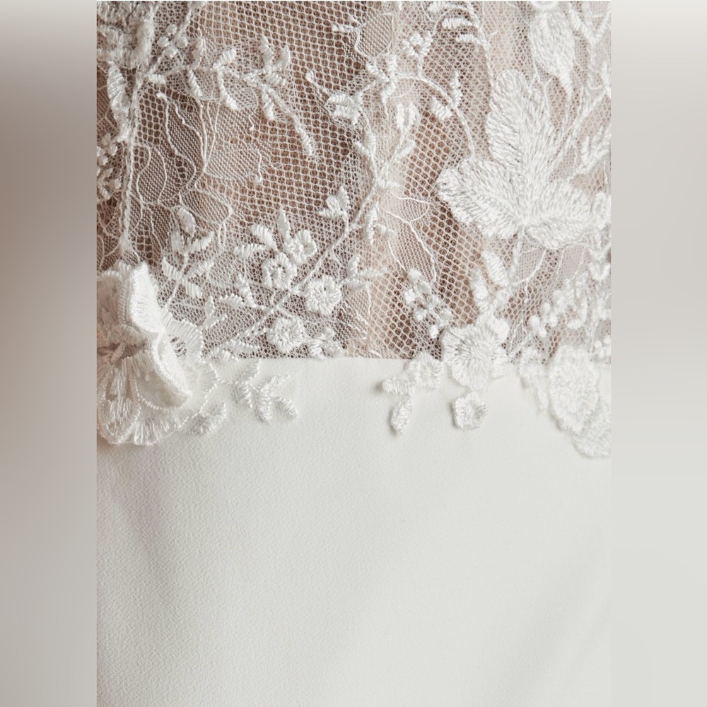 Anthropologie White Lace Wedding Dress - Picture 5 of 8